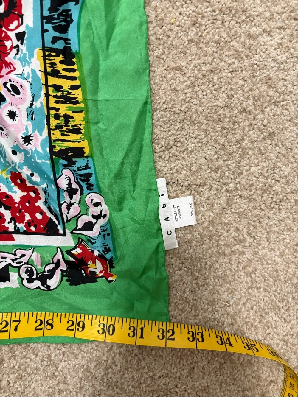 Cabi multicolored 100% Silk Scarf Carol Anderson 32